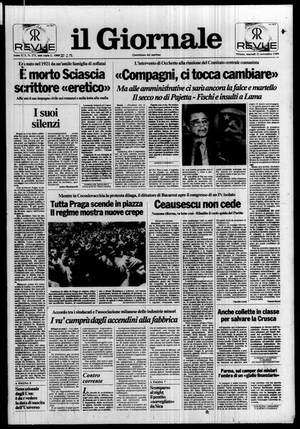 Il giornale : quotidiano del mattino